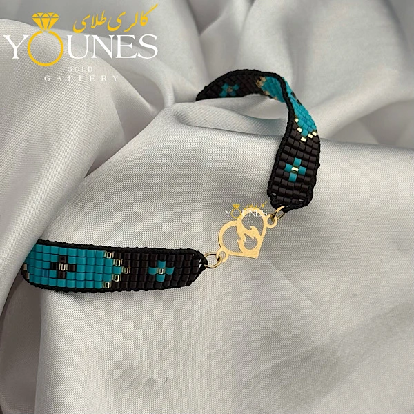 دستبند بند میوکی طرح آتش طلا